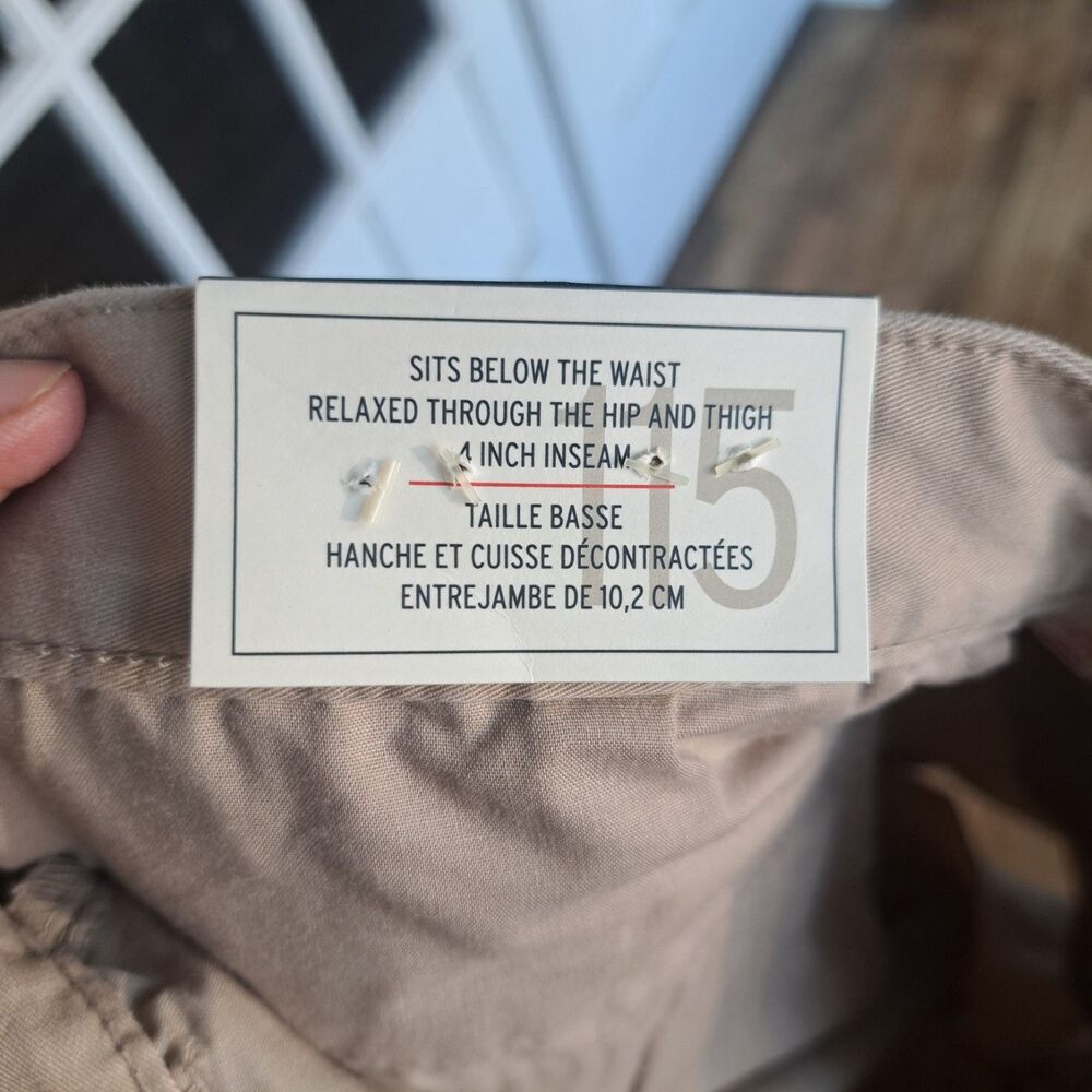 NEW Gap The Girlfriend Khaki Chino Shorts Womens Size 14 Large Tan 4" Inseam - Picture 4 of 8